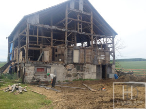 Ontario Reclaimed Wood Tables - Demolition Process HD Threshing Gerald Reinink