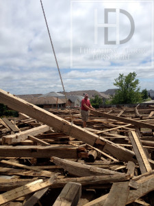 Ontario Reclaimed Wood Tables - Demolition Process HD Threshing Gerald Reinink