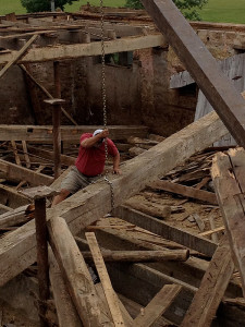 Ontario Reclaimed Wood Tables - Demolition Process HD Threshing Gerald Reinink