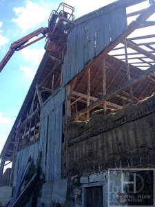 Ontario Reclaimed Wood Tables - Demolition Process HD Threshing Gerald Reinink