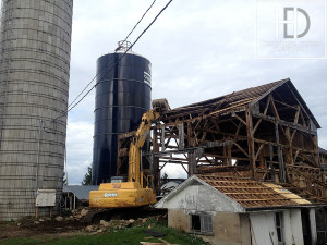 Ontario Reclaimed Wood Tables - Demolition Process HD Threshing Gerald Reinink