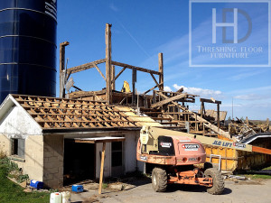 Ontario Reclaimed Wood Tables - Demolition Process HD Threshing Gerald Reinink