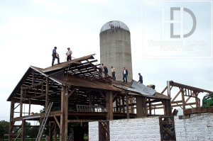 Ontario Reclaimed Wood Tables - Demolition Process HD Threshing Gerald Reinink