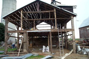 Ontario Reclaimed Wood Tables - Demolition Process HD Threshing Gerald Reinink Threshing Floor