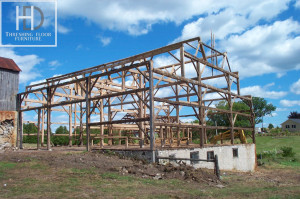 Ontario Reclaimed Wood Tables - Demolition Process HD Threshing Gerald Reinink Threshing Floor