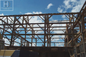 Ontario Reclaimed Wood Tables - Demolition Process HD Threshing Gerald Reinink Threshing Floor