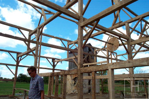 Ontario Reclaimed Wood Tables - Demolition Process HD Threshing Gerald Reinink Threshing Floor