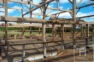 Ontario Reclaimed Wood Tables - Demolition Process HD Threshing Gerald Reinink Threshing Floor