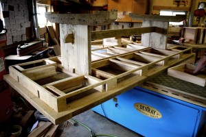 Details of Table: 10' Trestle Table - 48" wide - Premium epoxy and matte polyurethane finish - Two 18" leaves making total length 13 ft when extended - 4" skirting - 8 drawers