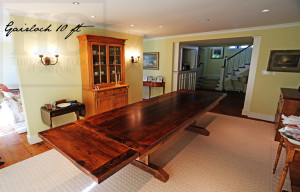 Details of Table: 10' Trestle Table - 48" wide - Premium epoxy and matte polyurethane finish - Two 18" leaves making total length 13 ft when extended - 4" skirting - 8 drawers