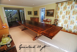 Details of Table: 10' Trestle Table - 48" wide - Premium epoxy and matte polyurethane finish - Two 18" leaves making total length 13 ft when extended - 4" skirting - 8 drawers