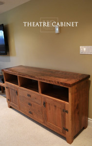 reclaimed wood tv cabinet, reclaimed wood entertainment unit, reclaimed wood buffet, epoxy finish, Gerald Reinink, reclaimed wood cabinets Ontario