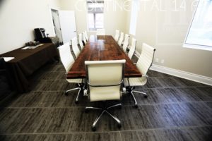 reclaimed wood boardroom tables Ontario, reclaimed wood tables Ontario, boardroom table, boardroom, epoxy/matte polyurethane finish