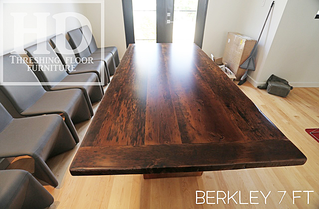 reclaimed wood tables Ontario, reclaimed wood dining tables Ontario, modern reclaimed wood tables Ontario, Gerald Reinink, HD Threshing Floor Furniture