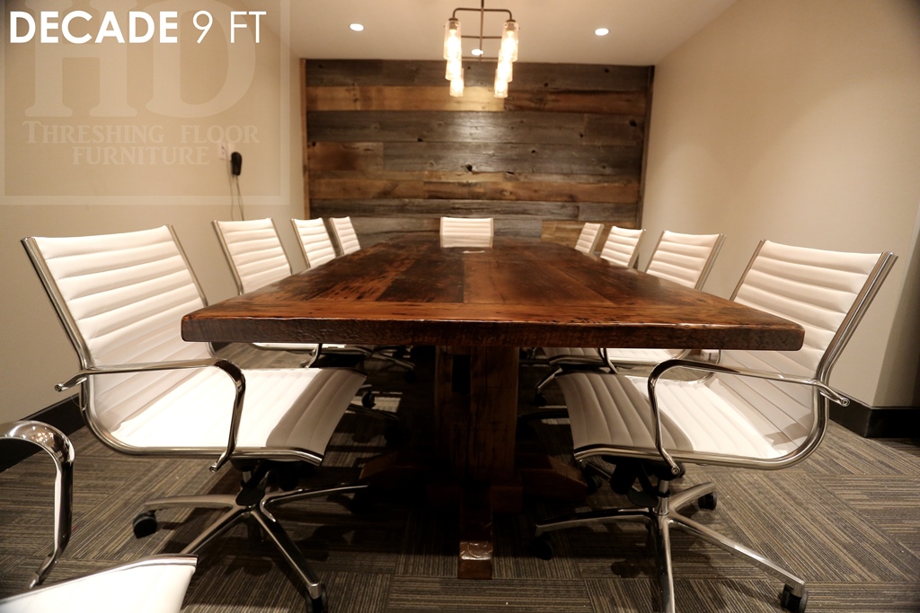 Toronto Reclaimed Wood Boardroom Table with Epoxy Finish Blog