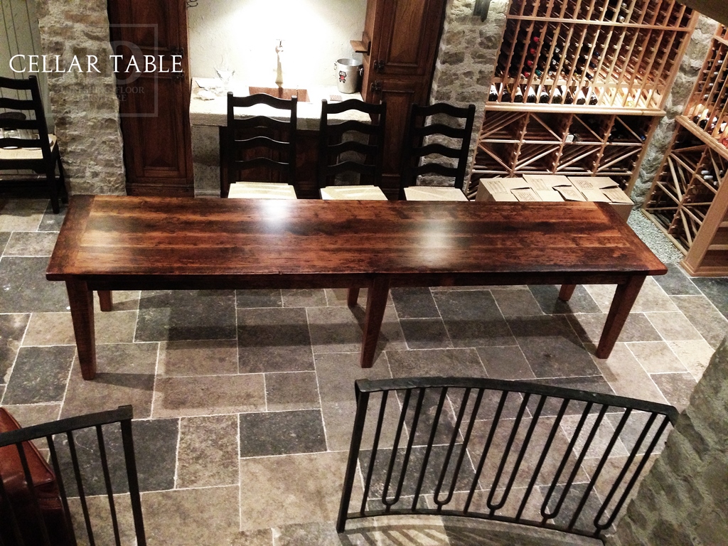 Custom Reclaimed Wood Harvest Table, reclaimed hemlock, waterloo, Ontario barnwood