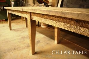 Custom Reclaimed Wood Harvest Table, reclaimed hemlock, waterloo, Ontario barnwood