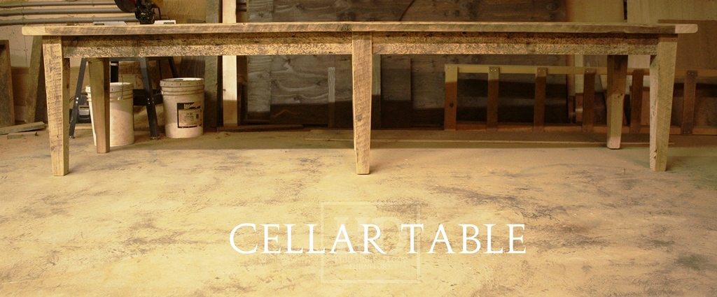 Custom Reclaimed Wood Harvest Table, reclaimed hemlock, waterloo, Ontario barnwood