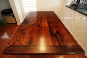 modern reclaimed wood table, reclaimed wood tables Etobicoke, epoxy finish, epoxy, resin, Gerald Reinink, barnboard, kitchen tables Ontario