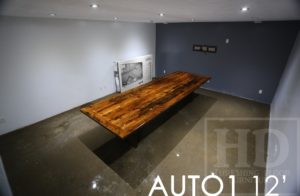 reclaimed wood boardroom tables Toronto, epoxy finish, conference tables