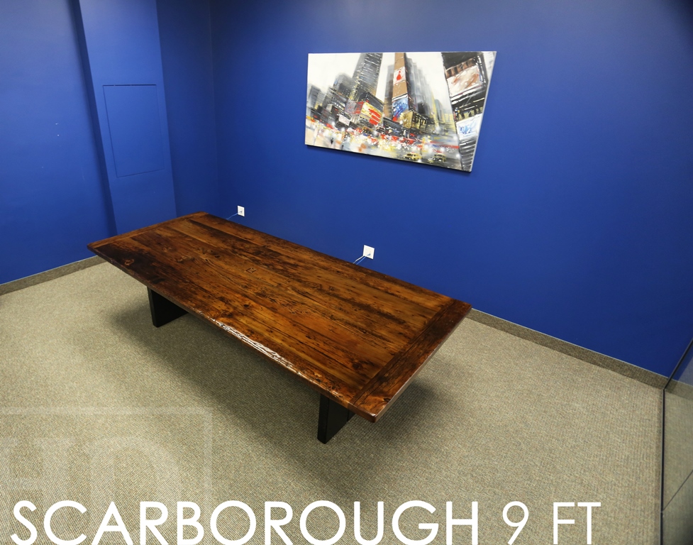 boardroom tables Toronto, Scarborough reclaimed wood, Ontario, epoxy finish, boardroom