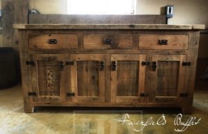 reclaimed wood buffet console, London, Ontario, barnwood cabinet