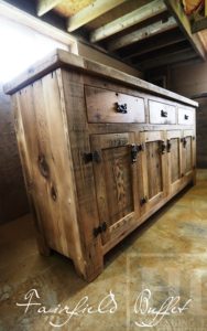 reclaimed wood buffet console, London, Ontario, barnwood cabinet