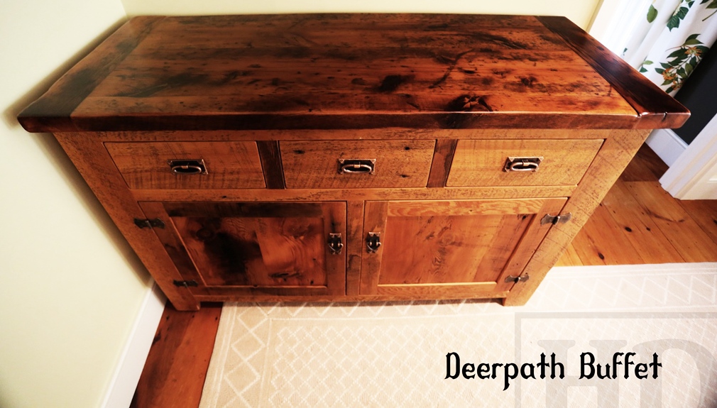 reclaimed wood cabinets Ontario, reclaimed wood buffets Ontario, buffet, console, side table, Lee Valley Hardware, Gerald Reinink, HD Threshing, Oakville, Ontario