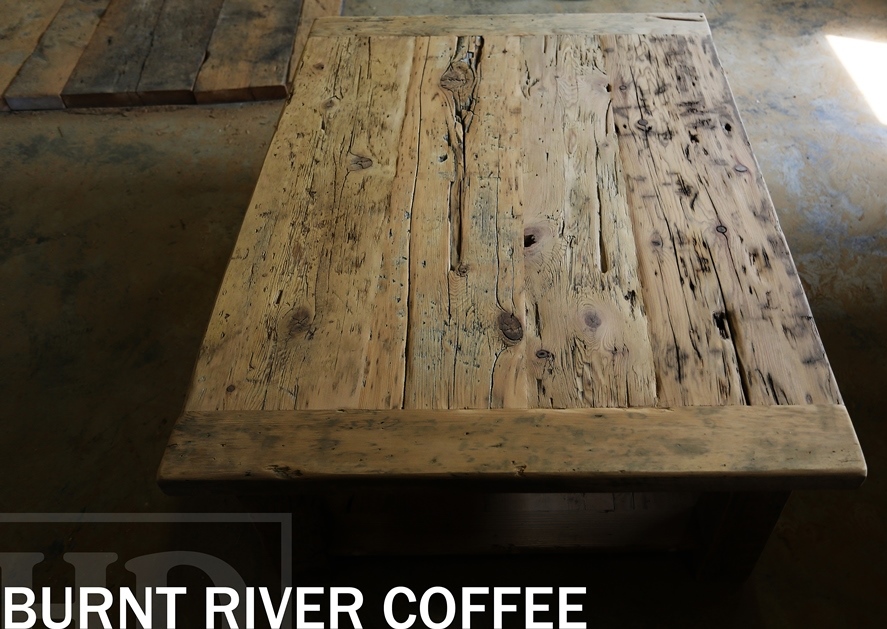 Reclaimed Wood Coffee Table Barnwood Cottage Hd Threshing Burnt