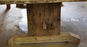 reclaimed wood tables Ontario, cottage tables, trestle table, Gerald Reinink, Barnboard Hemlock, Custom Built, epoxy finish