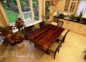 dining table, reclaimed wood trestle table, Oakville, Ontario, barnwood table, dining table