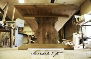 reclaimed wood tables Toronto, epoxy finish, barnwood dining table