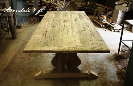 reclaimed wood tables Toronto, epoxy finish, barnwood dining table