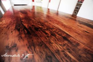 reclaimed wood tables Toronto, epoxy finish, barnwood dining table