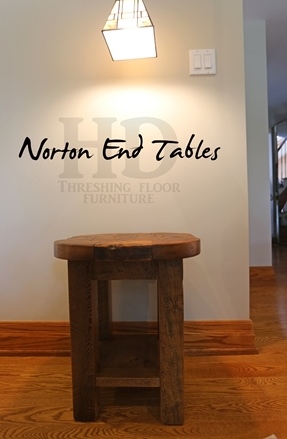 reclaimed wood end tables, side tables, nightstands, sofa tables, epoxy, Gerald Reinink, HD Threshing Floor Furniture, Hemlock, farmhouse, cottage tables
