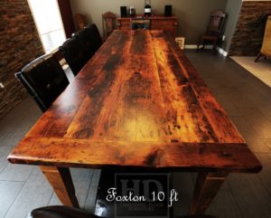 reclaimed wood farmhouse dining table baden ontario