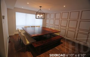 reclaimed wood pedestal tables, Toronto, Ontario, epoxy, resin, square table, Gerald Reinink