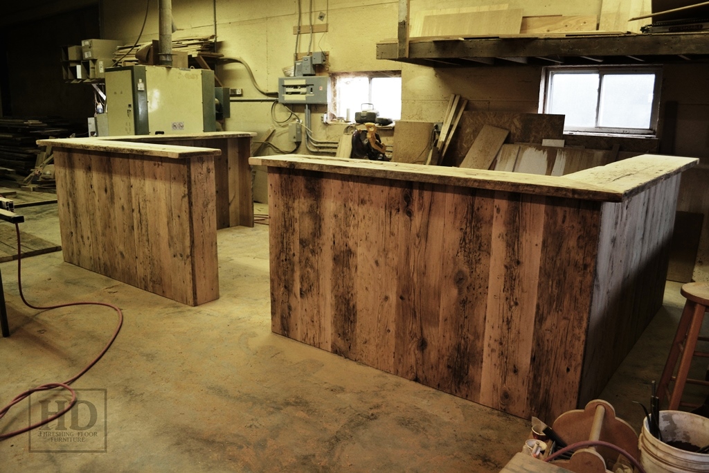 Reclaimed Wood Reception Desk Tannery Kitchener 3 Blog