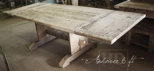 reclaimed wood tables Toronto, Ontario, Epoxy finish, farmhouse dining table, barnboard furniture