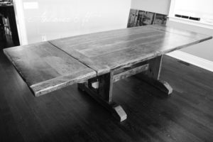 reclaimed wood tables Toronto, Ontario, Epoxy finish, farmhouse dining table, barnboard furniture