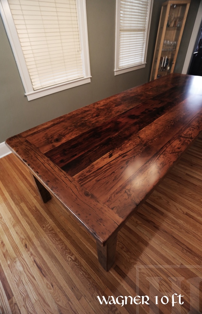 reclaimed wood harvest tables Windsor Ontario, recycled wood tables Ontario, epoxy, resin, distressed wood, farmhouse tables Ontario, dining table