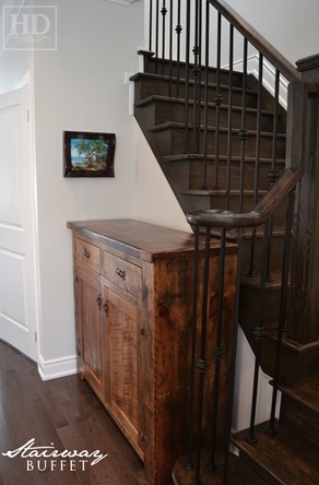reclaimed wood buffet, Toronto, Ontario, reclaimed wood console, hallway, epoxy, polyurethane, HD Threshing, Gerald Reinink