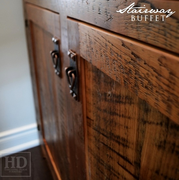 reclaimed wood buffet, Toronto, Ontario, reclaimed wood console, hallway, epoxy, polyurethane, HD Threshing, Gerald Reinink