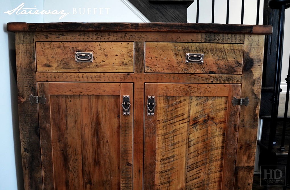 reclaimed wood buffet, Toronto, Ontario, reclaimed wood console, hallway, epoxy, polyurethane, HD Threshing, Gerald Reinink