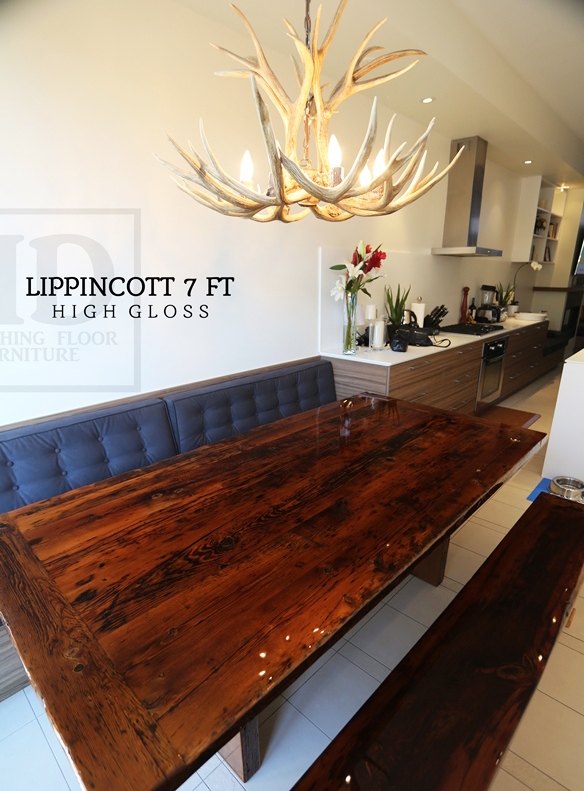 reclaimed wood tables, Ontario, barnwood tables, distressed wood tables, farmhouse table, high gloss, modern tables Ontario, epoxy, Gerald Reinink