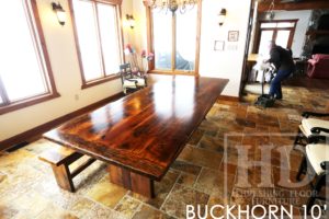 solid wood tables Ontario, custom tables Ontario, reclaimed wood table, modern reclaimed table, Gerald Reinink, HD Threshing, epoxy finish, barn, Ontario barnwood, barnboard, reclaimed timbers