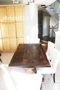 reclaimed wood tables Ontario, sawbuck, HD Threshing, Reinink, epoxy, salvaged wood tables Ontario, recycled wood furniture, recycled wood tables, Oakville, Ontario, Reclaimed Wood Tables Oakville