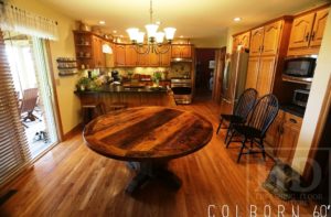reclaimed wood round table, tables Ontario, barnwood tables, barnwood tables Ontario, round, Cambridge, Ontario, Canada, HD Threshing, Gerald Reinink