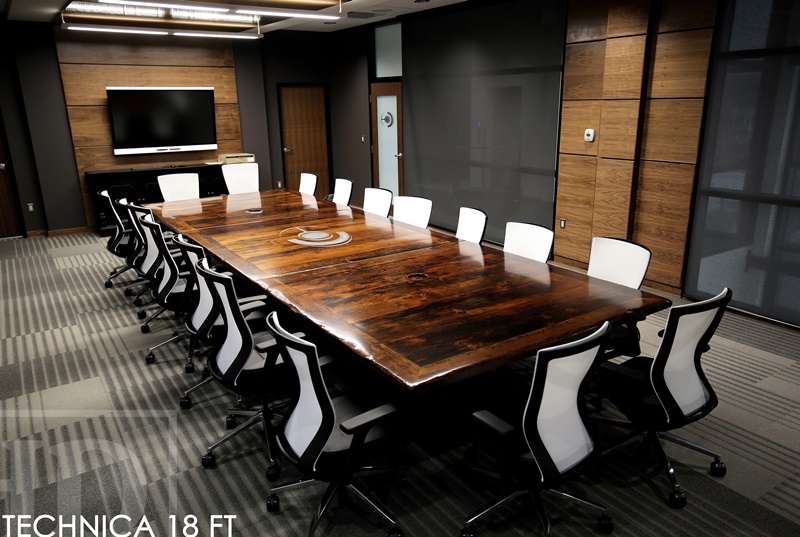 boardroom tables Toronto, custom boardroom tables, conference tables Ontario, boardroom tables Ontario, epoxy, logo embedded, HD Threshing Floor Furniture, Gerald Reinink