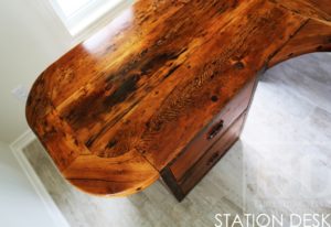 reclaimed wood desks Vineland Ontario, Ontario, desks Ontario, barnwood hemlock, custom desks Ontario, live edge desk, Vineland, Ontario, Canada